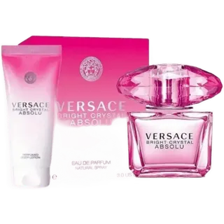 Kit Versace Bright Crystal Absolu Eau de Parfum 50 ml + loção corporal 100 ml